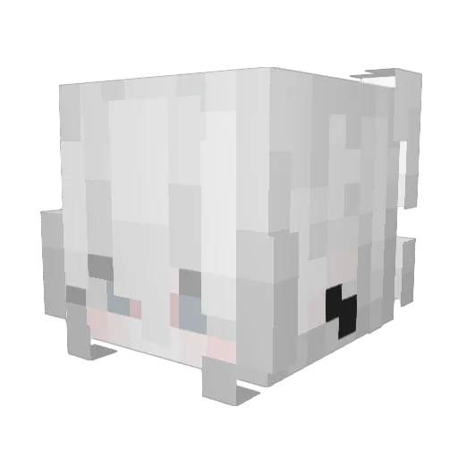 waqymonke Minecraft avatar head, 3D render