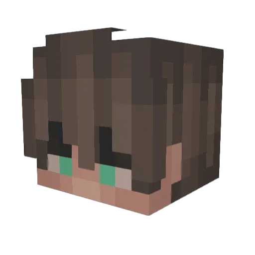 waqzdd Minecraft avatar head, 3D render