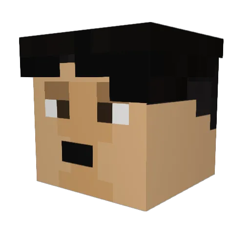 war113 Minecraft avatar head, 3D render