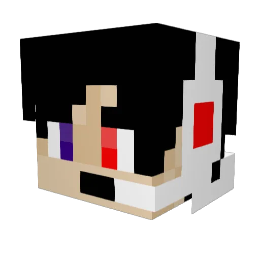 war11521 Minecraft avatar head, 3D render