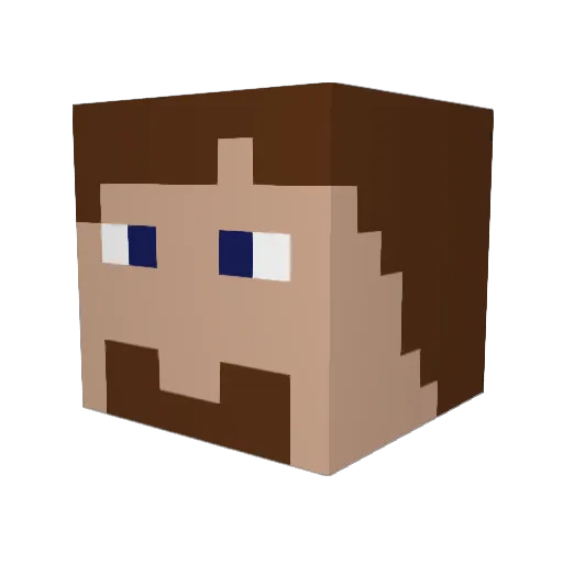 war_kitten Minecraft avatar head, 3D render