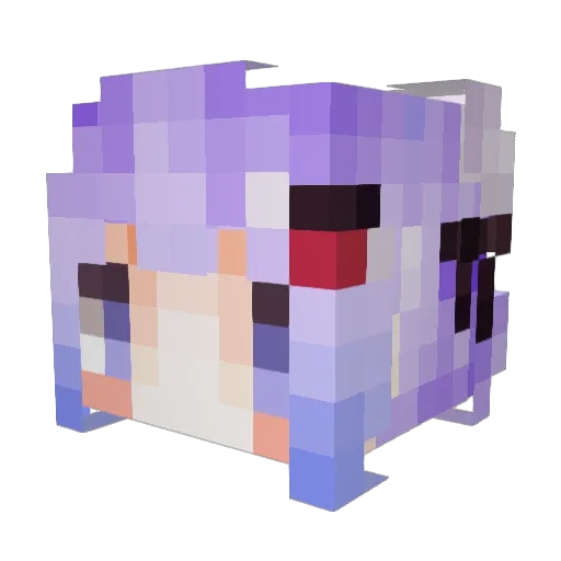 war_songed Minecraft avatar head, 3D render