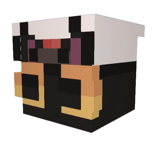warabas Minecraft avatar head, 3D render