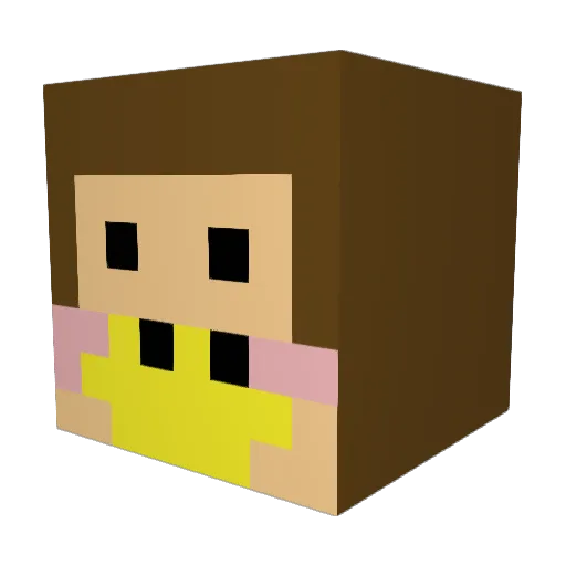warabiinu963 Minecraft avatar head, 3D render
