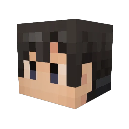 waraia Minecraft avatar head, 3D render