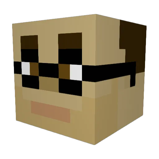 warbringereq Minecraft avatar head, 3D render