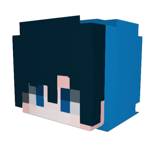 warcup Minecraft avatar head, 3D render