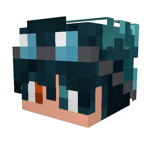 wardem_king Minecraft avatar head, 3D render