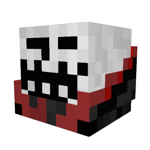 wareful Minecraft avatar head, 3D render