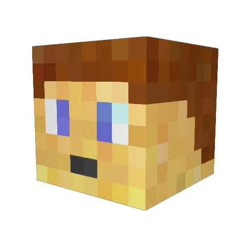 warehouseinvo Minecraft avatar head, 3D render