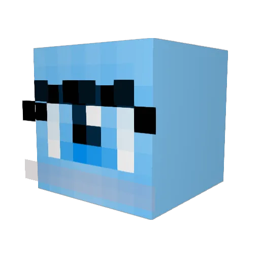 warfo_ Minecraft avatar head, 3D render