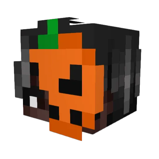 warfxr_ Minecraft avatar head, 3D render