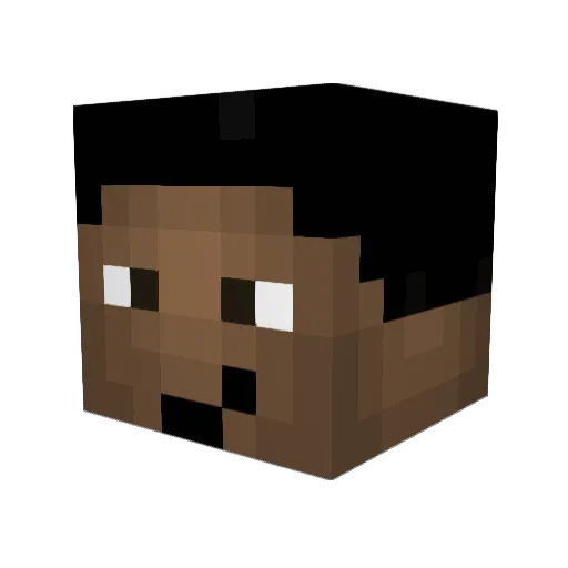 warkol Minecraft avatar head, 3D render