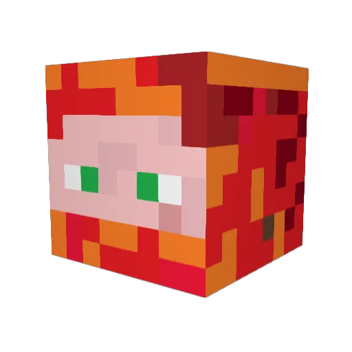warler5 Minecraft avatar head, 3D render