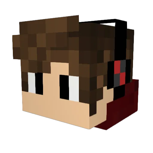 warlock0822 Minecraft avatar head, 3D render