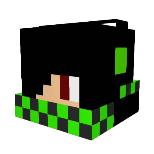 warlock478 Minecraft avatar head, 3D render