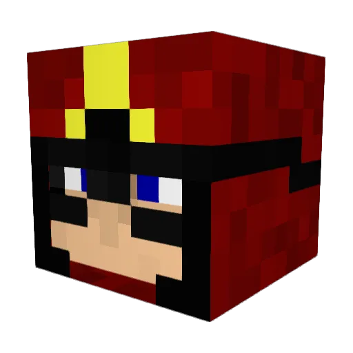 warlok Minecraft avatar head, 3D render