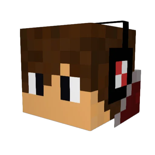 warlordgame Minecraft avatar head, 3D render