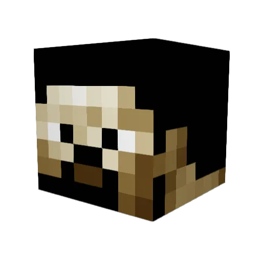 warlybough Minecraft avatar head, 3D render