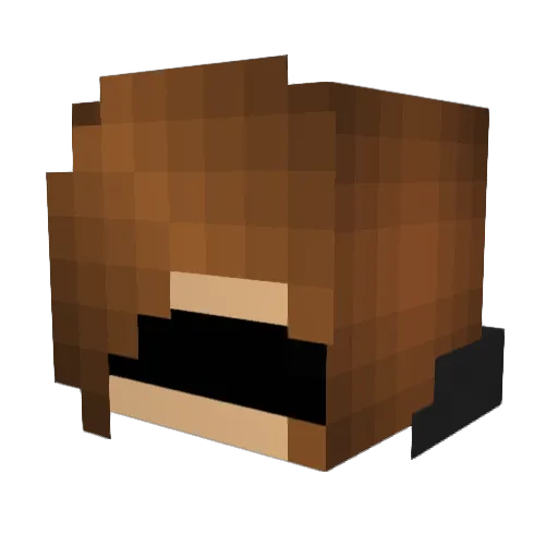warm_soup Minecraft avatar head, 3D render