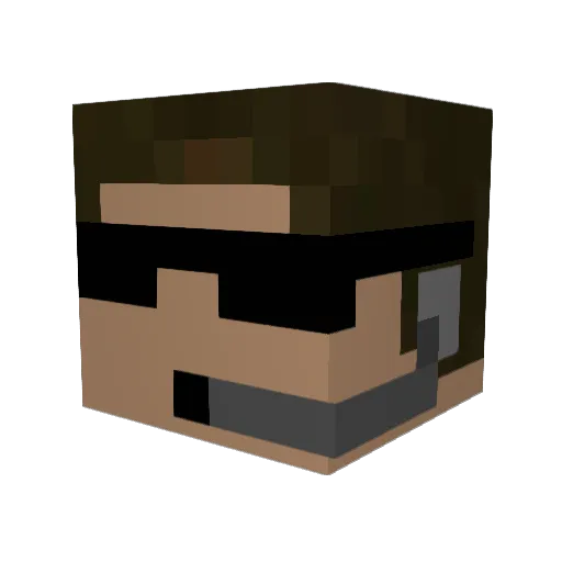 warmongergod Minecraft avatar head, 3D render