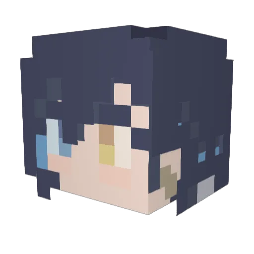 warmthaholicc Minecraft avatar head, 3D render