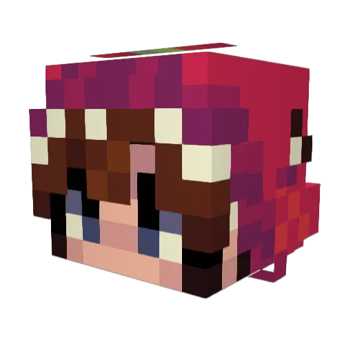 warningfaith Minecraft avatar head, 3D render