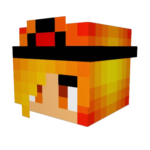 waro88 Minecraft avatar head, 3D render