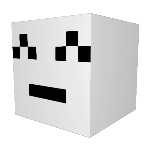 warotata Minecraft avatar head, 3D render