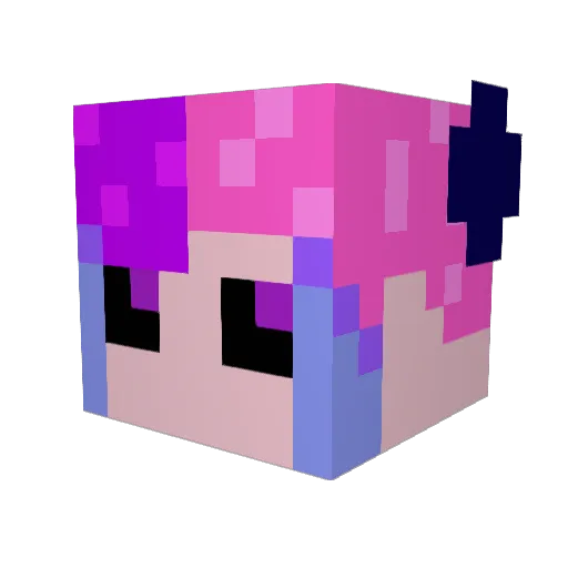 warp_star7 Minecraft avatar head, 3D render