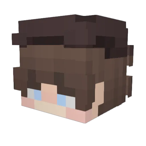 warpedclue Minecraft avatar head, 3D render