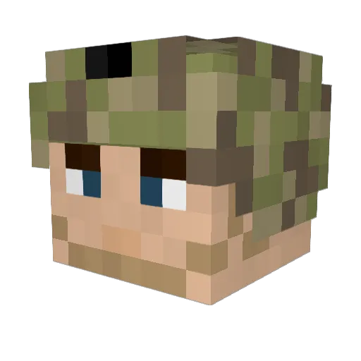 warrenator7 Minecraft avatar head, 3D render