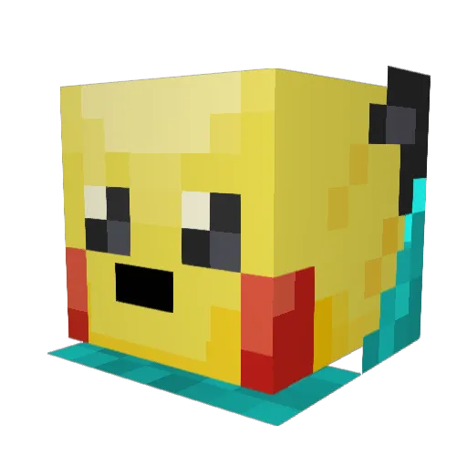 warrior488 Minecraft avatar head, 3D render