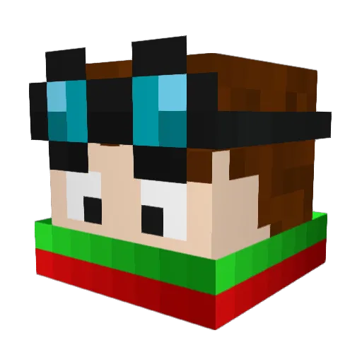 warrior54 Minecraft avatar head, 3D render
