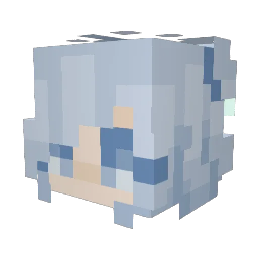warrior_lemon Minecraft avatar head, 3D render