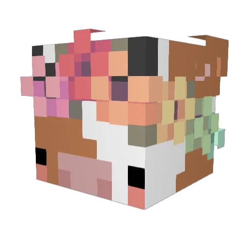 warriorcats13 Minecraft avatar head, 3D render
