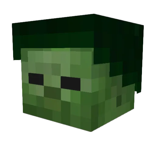 warriorsquirrel Minecraft avatar head, 3D render