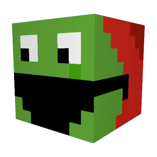 warrir Minecraft avatar head, 3D render