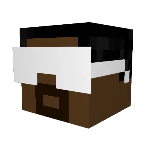wartd Minecraft avatar head, 3D render