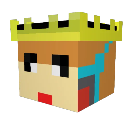 wartw Minecraft avatar head, 3D render