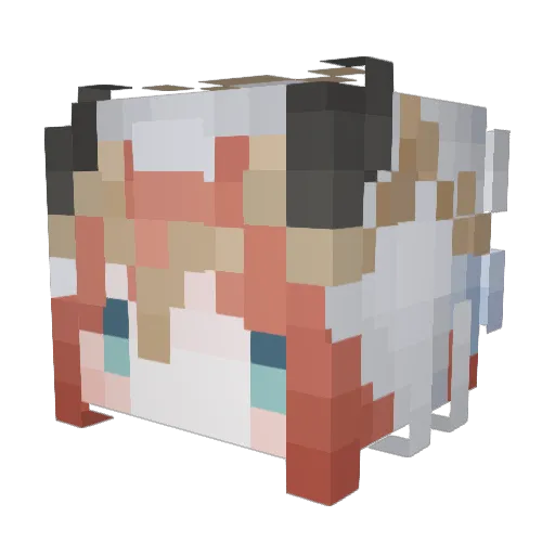 waru_y Minecraft avatar head, 3D render
