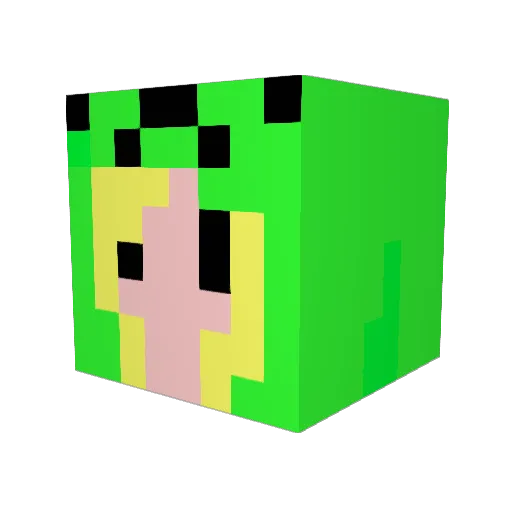 warumi Minecraft avatar head, 3D render