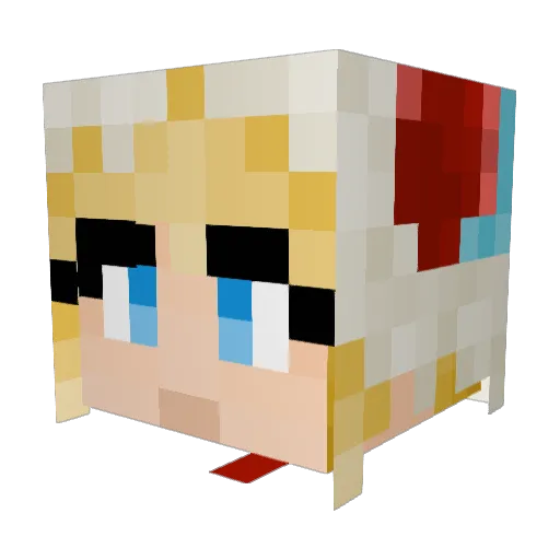 warzinna Minecraft avatar head, 3D render