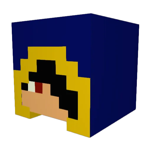 warzonek Minecraft avatar head, 3D render