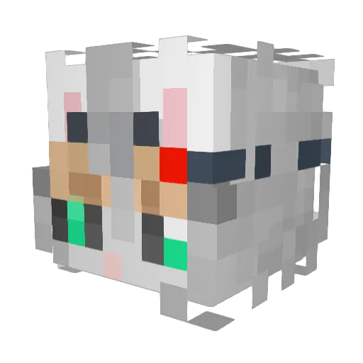 was_aws_ Minecraft avatar head, 3D render