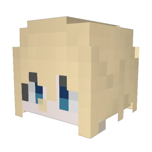 wasabidesu Minecraft avatar head, 3D render