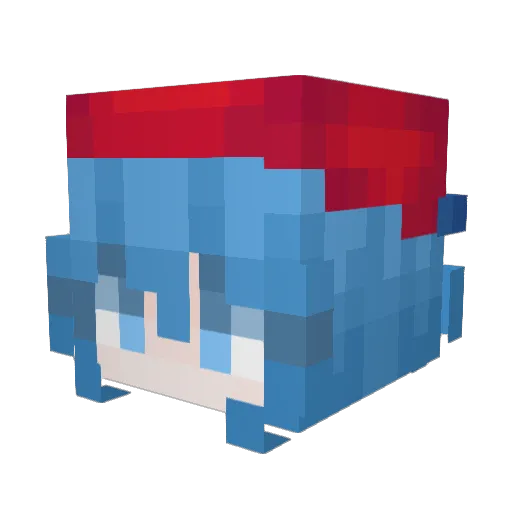 wasduow Minecraft avatar head, 3D render