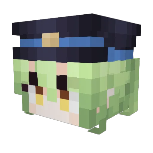 waserine Minecraft avatar head, 3D render