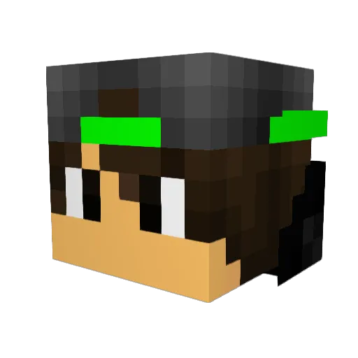wasgehta Minecraft avatar head, 3D render