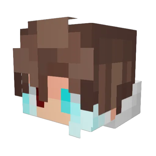wasgloried Minecraft avatar head, 3D render